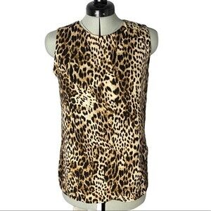 Chicos Animal Print Sleeveless Top Size 0 Summer Fun Travel Bold